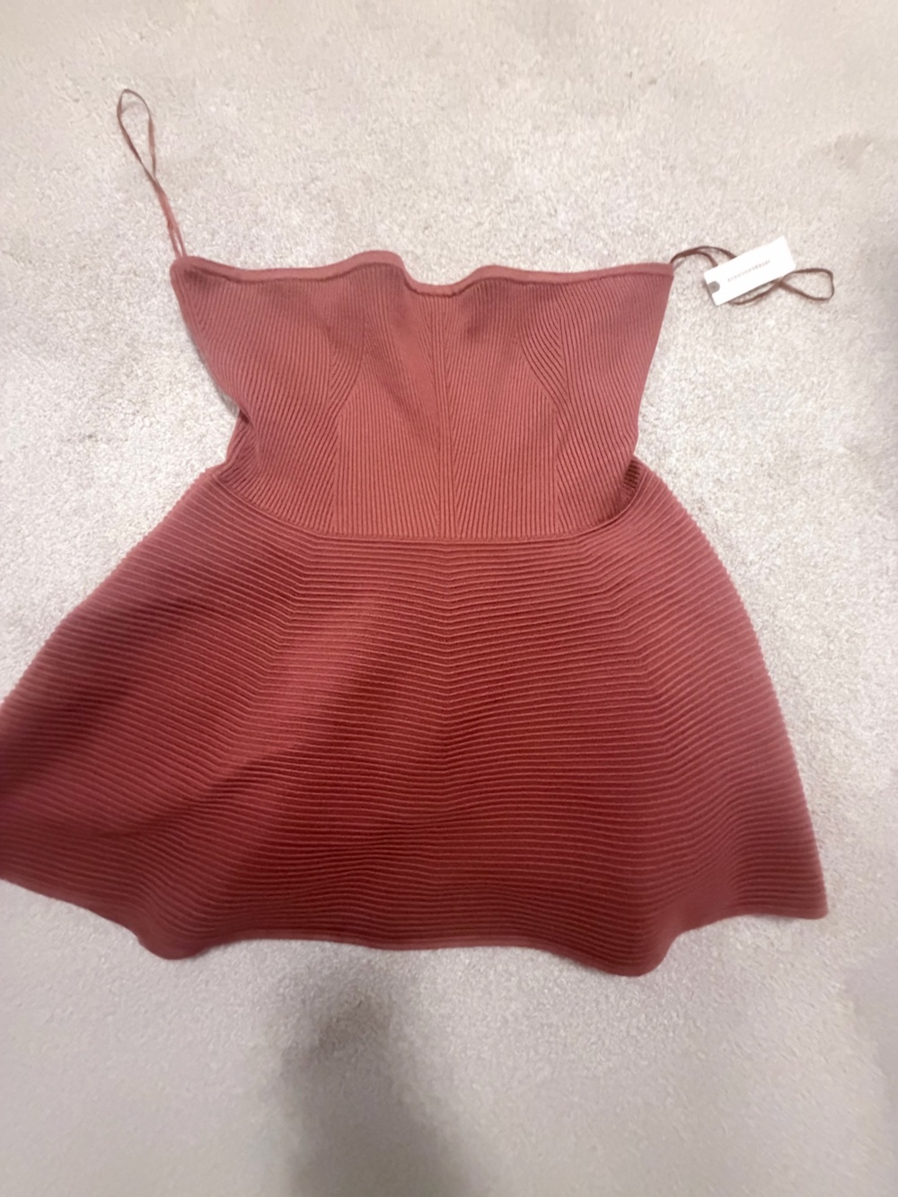 Maeve Ribbed Sleeveless Knit Top in Rose Brown